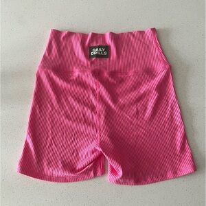 Daily Drills Pink Ribbed Women's Shorts